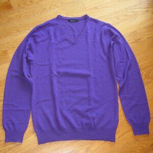 New Men's Matinique Purple Wool V-Neck Sweater Size Small
